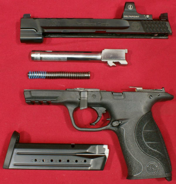 M&P9 Fully Disassembled for Cleaning