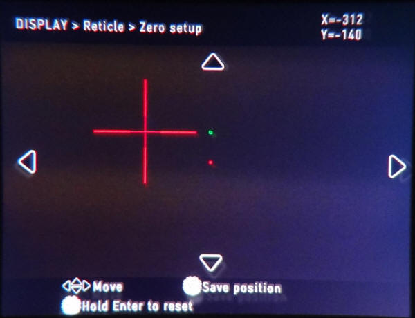 ATN X-Sight Review Zeroing Display