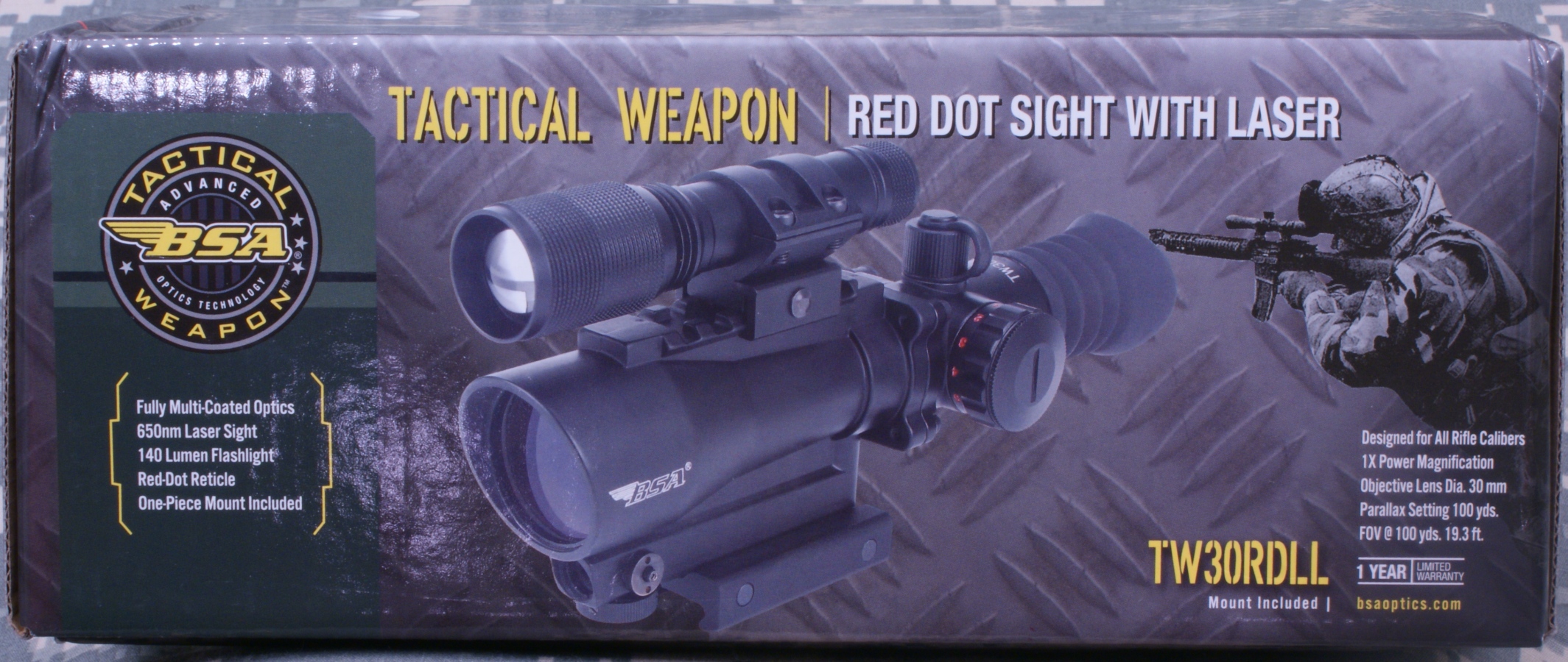 BSA Tactical Weapon Red Dot Sight With Laser Review