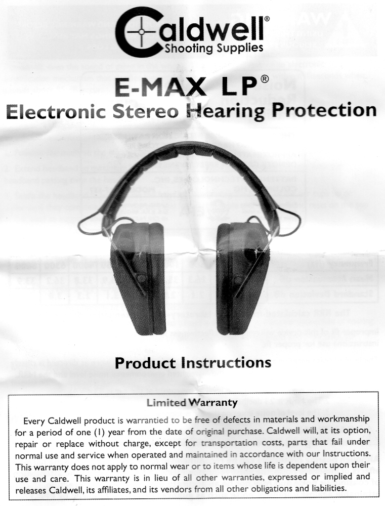 Caldwell E-MAX Low Profile Electronic Stereo Hearing Protection