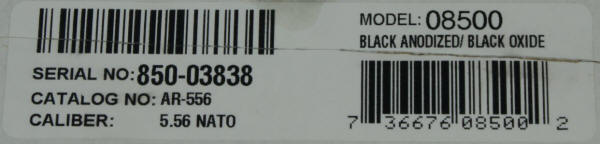 Ruger AR-556 Review: Sticker on Box