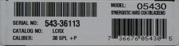 Ruger LCRx Label