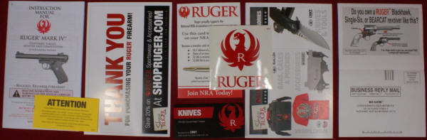 Ruger Mark IV Pistol Review Printed Material