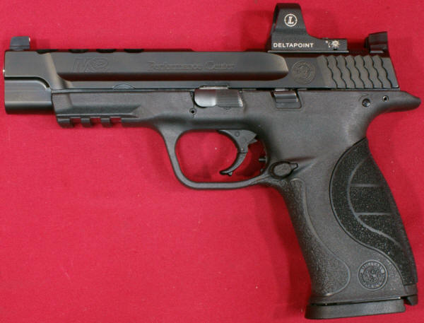 Smith & Wesson M&P9 Performance Center Ported Pistol Leupold DeltaPoint Installed Left View